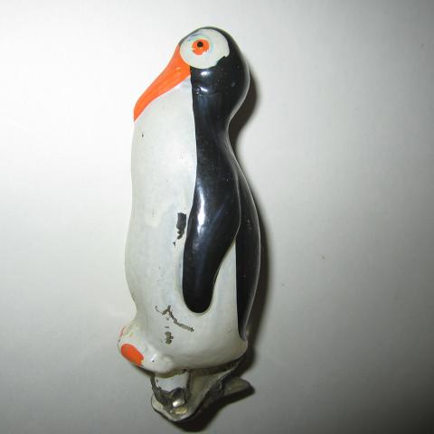 Стеклянная елочная игрушка Пингвин 8 см, подвеска, отзывы